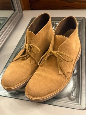 Clarks 11 Men's Suede Chukka Desert Boots Tan Classic Lace-Up Casual Shoes